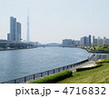 隅田川と白鬚西地区堤防