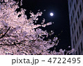 月と夜桜