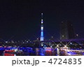 東京スカイツリーと隅田川LEDホタルイメージ