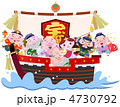 七福神の宝船横位置