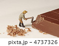 チョコレートを削る人形
