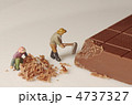 チョコレートを削る人形