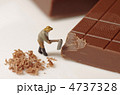 チョコレートを削る人形