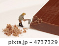 チョコレートを削る人形