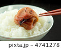 日本の食事　ご飯と梅干