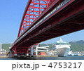 神戸大橋と大型客船