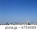 青空と富士山とビル群