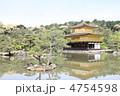 晴天の金閣寺と松