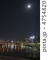 隅田川の夜景と満月