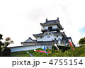 掛川城　天守と鯉のぼり