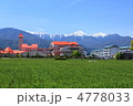 県立こども病院ごしの常念岳
