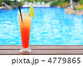 プールサイドで飲むカクテル