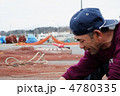 作業中の漁師さん