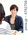 朝食をとる若い夫婦