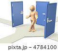 進むべき進路にとまどう人物を表す3DCGイラスト
