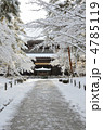 雪景色の南禅寺、法堂への参道