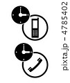 時計と電話のアイコン