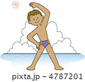 夏　海水浴　日焼け