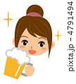 女の子とビール