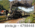 津和野駅を出発するSLやまぐち号