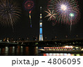スカイツリーと花火