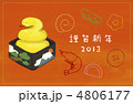 2013年年賀状へびとおせち