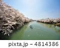 弘前城西壕の桜
