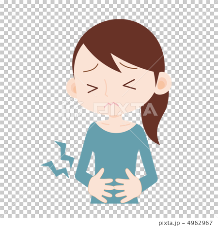 插图素材: 女性上腹部疼痛