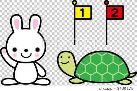 图库插图: 兔子和乌龟