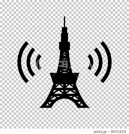 图库插图: 来自东京铁塔的无线电波