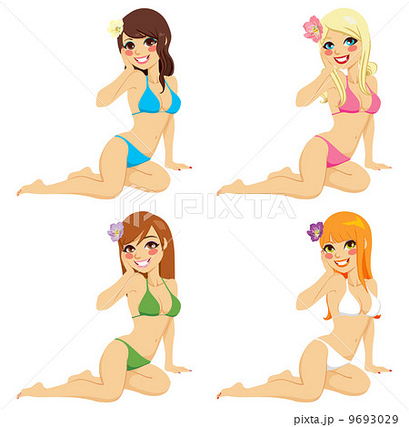 Bikini Pin up Womenのイラスト素材 9693029 PIXTA