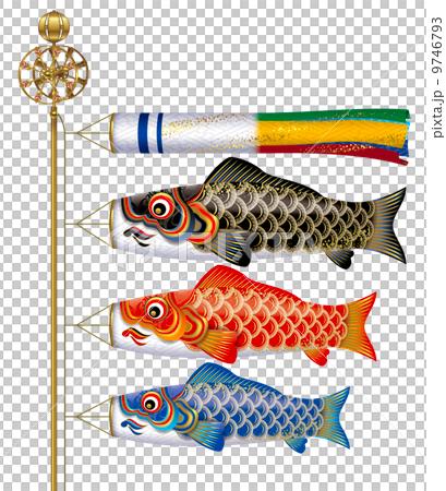 插图素材: 鲤鱼旗