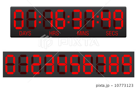 Scoreboard Digital Countdown Timer Vector Pixta