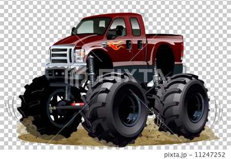 图库插图: cartoon monster truck