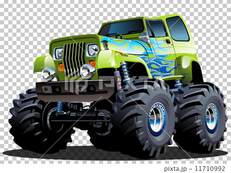 插图素材: cartoon monster truck