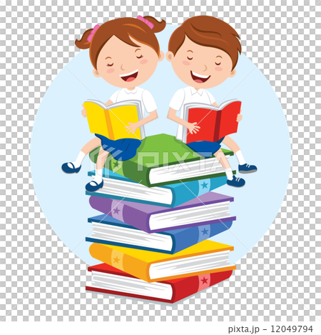 reading图片,singing图片 插图素材: school kids reading for pleasure