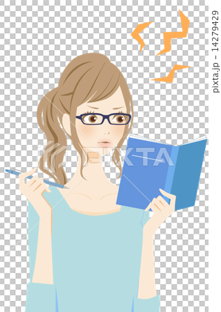 图库插图: 女性学习沮丧