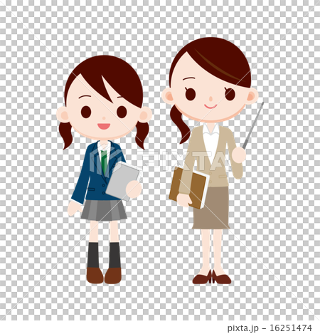 插图素材: 女教师和学生 查看全部