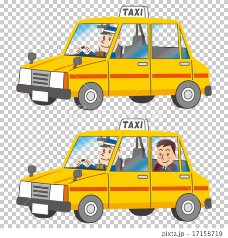 插图素材: 一辆出租车