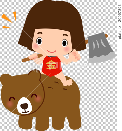 插图素材 金太郎横跨熊 查看全部
