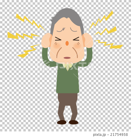 图库插图 爷爷 耳鸣