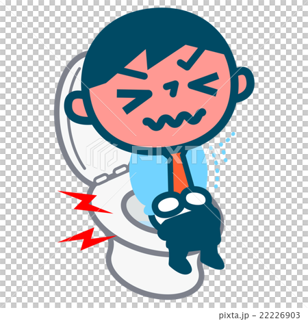 图库插图: 痔疮出血的男性