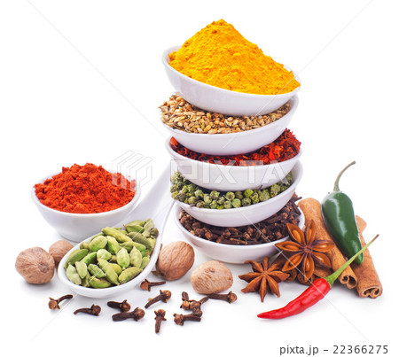 写真素材: spices and herbs isolated on white 全て表示