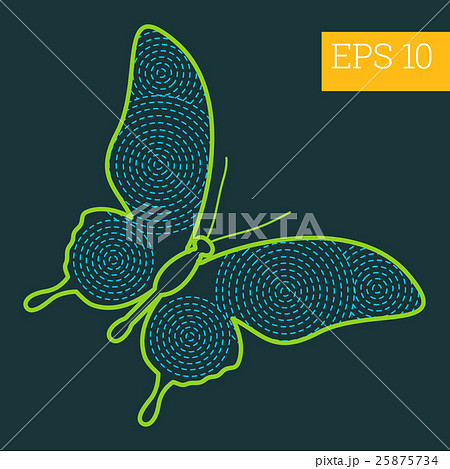 butterfly insect outline vectorのイラスト素材 25875734 PIXTA