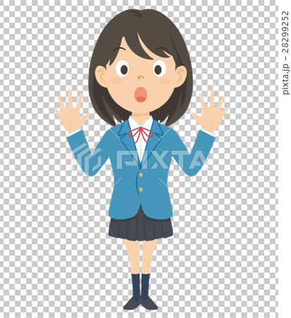 图库插图: 妇女女孩高中学生全身例证