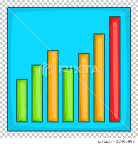 插图素材: chart graph icon, cartoon style