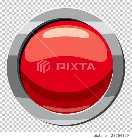 Red Button Icon Cartoon Style Pixta