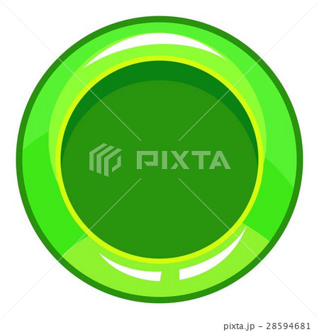 Green button icon cartoon styleのイラスト素材 28594681 PIXTA