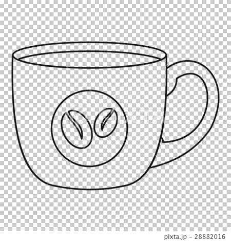 图库插图: coffee cup icon, simple style