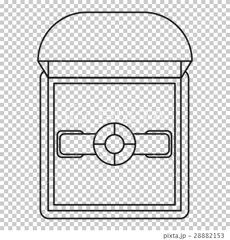 插图素材: ring in a gift box icon, outline style